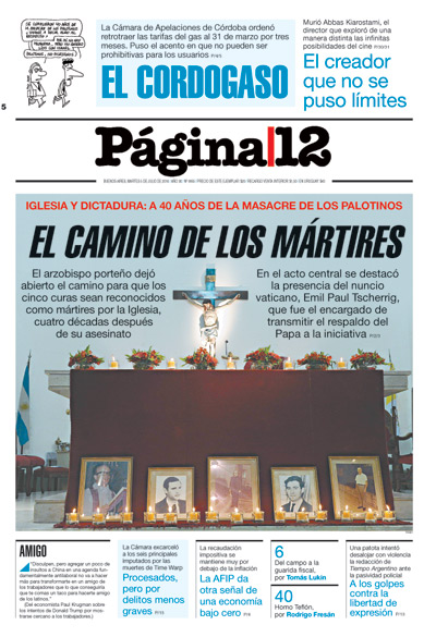 Tapa de la fecha 05-07-2016