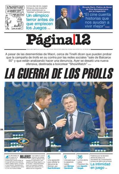 Tapa de la fecha 26-07-2016