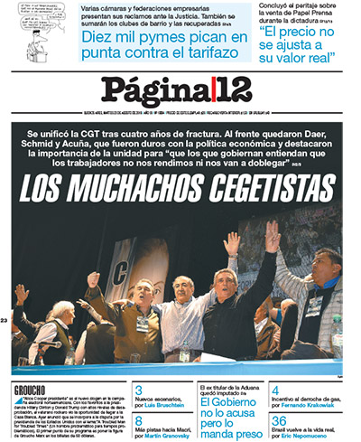 Tapa de la fecha 23-08-2016