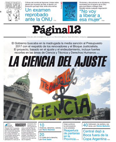 Tapa de la fecha 03-11-2016