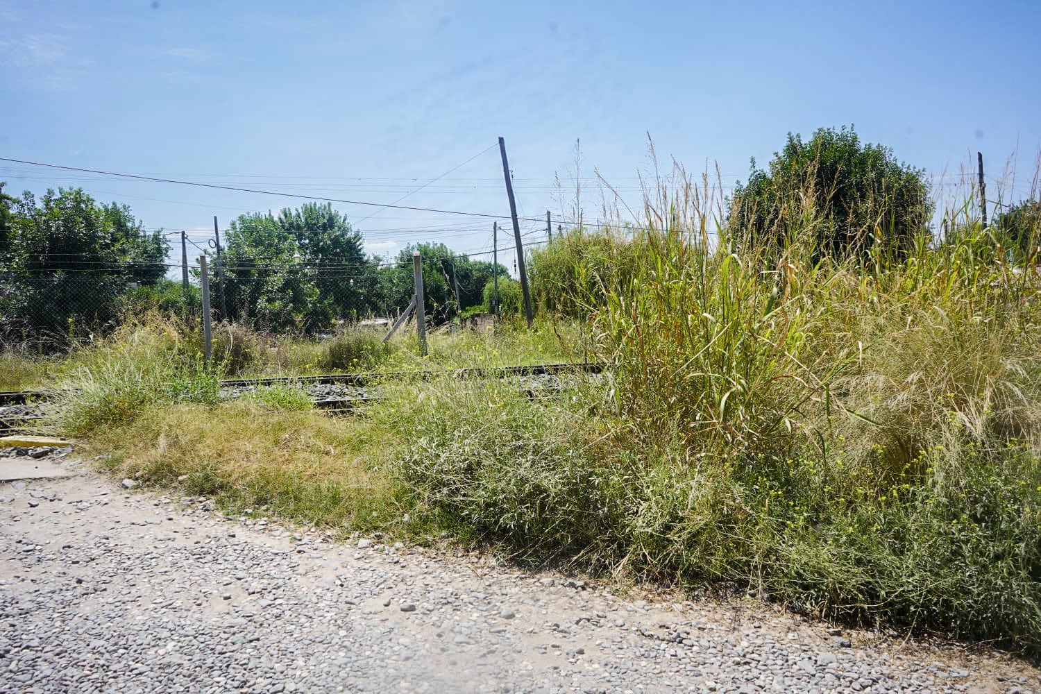 paso a nivel del ferrocarrill en la localidad de Mercedes