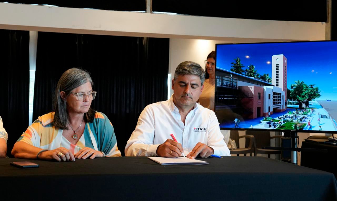 obra de reconstrucción de los muelles de La Fluvial en Rosario