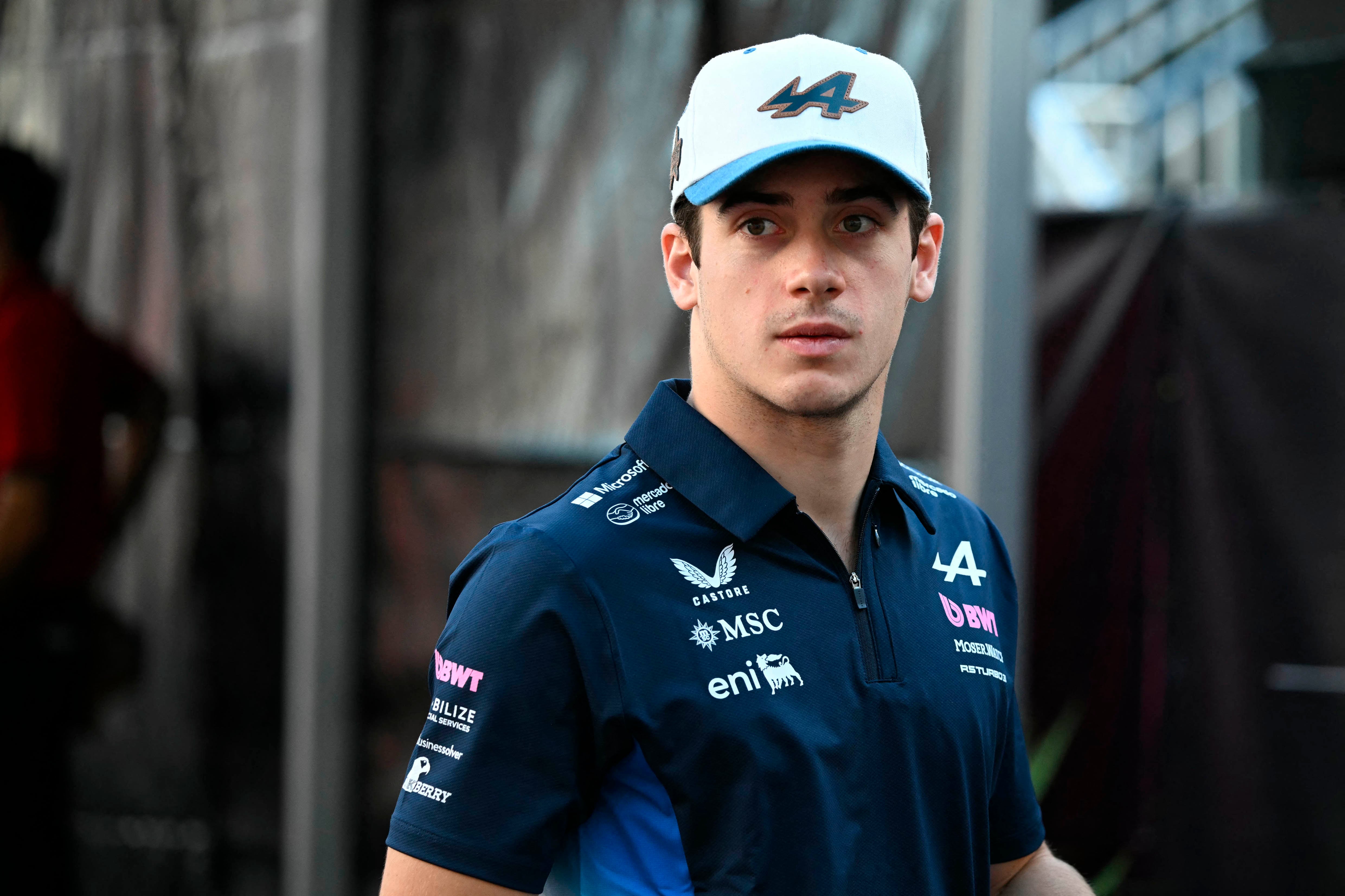 (FILES) Alpine's Argentinian driver Franco Colapinto arrives ahead of the United States Formula One Sprint at the Circuit of the Americas in Austin, Texas, on October 18, 2025. The emergence of Gabriel Bortoleto, who will race at home on November 8 and 9, 2025, at the Brazilian Grand Prix, and of Argentine Franco Colapinto has given new momentum to Latin America in Formula One. (Photo by RONALDO SCHEMIDT / AFP)