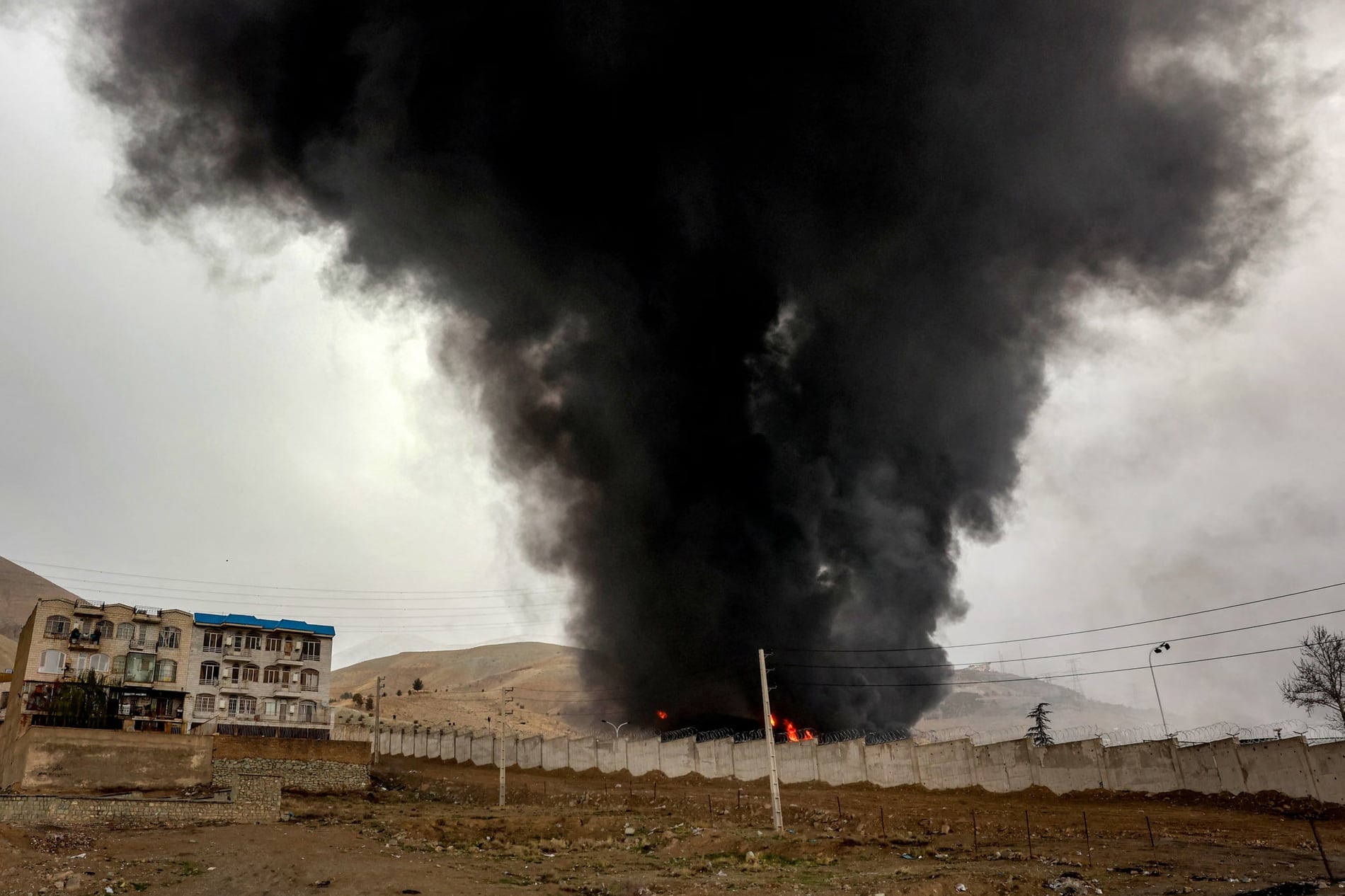 View image in fullscreen
Shahran oil refinery in north-west Tehran on 8 March after an overnight airstrike. Photograph: AFP/Getty Images