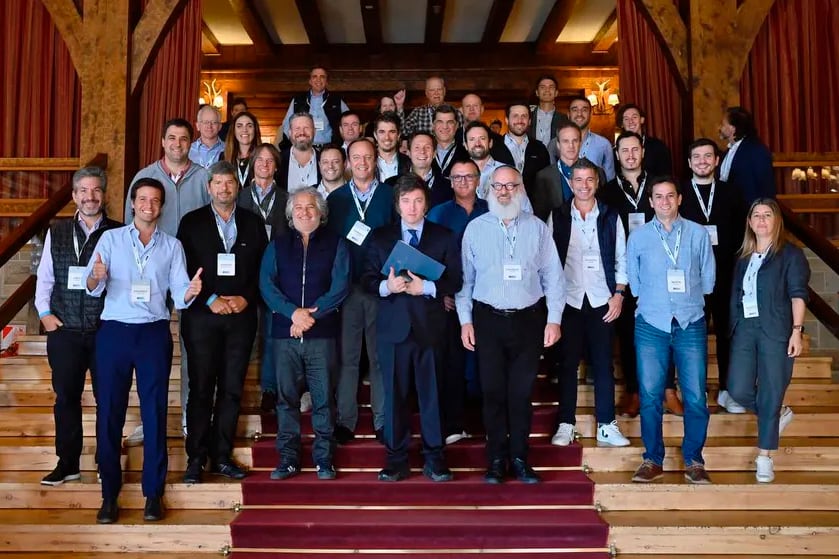 Milei con empresarios