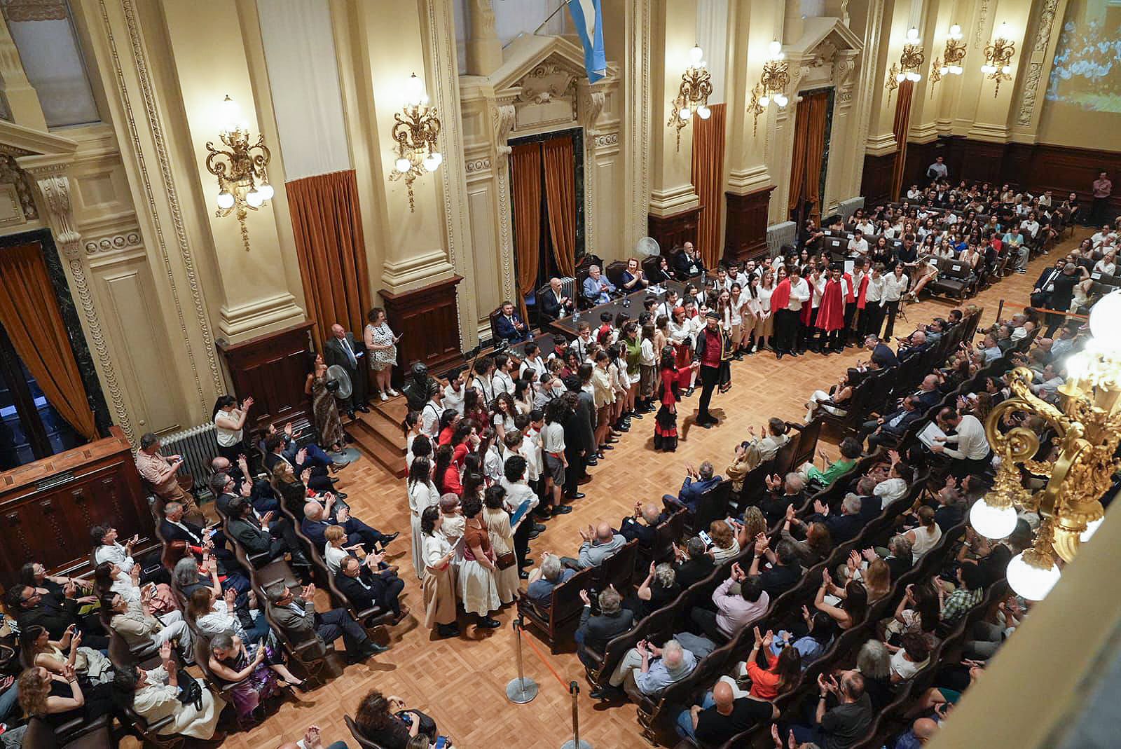reinauguración del aula magna del Colegio Nacional de Buenos Aires