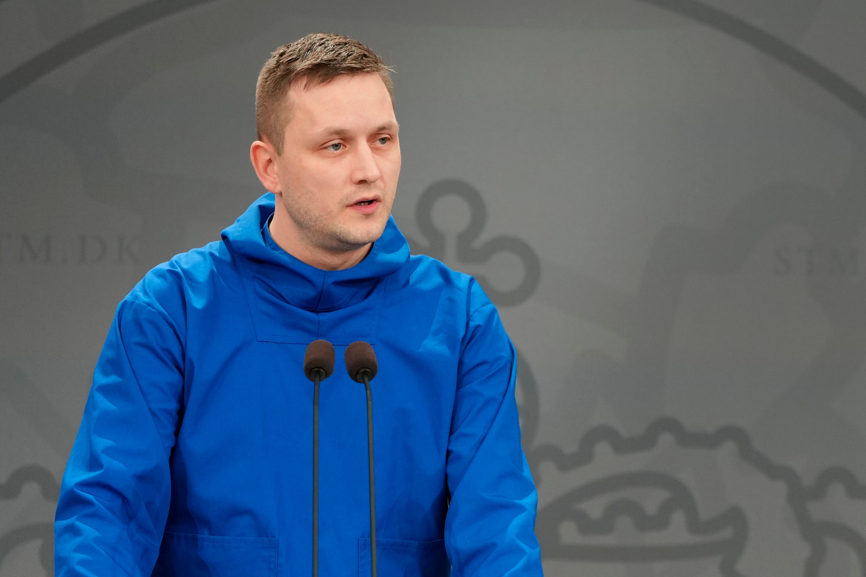 Copenhagen (Denmark), 13/01/2026.- Chairman of the Naalakkersuisut, Greenland's Prime Minister Jens-Frederik Nielsen (L) and Denmark's Prime Minister Mette Frederiksen give a statement on the current situation at a press conference in the Mirror Hall at the Prime Minister's Office in Copenhagen, Denmark, 13 January 2026. (Dinamarca, Groenlandia, Copenhague) EFE/EPA/LISELOTTE SABROE DENMARK OUT