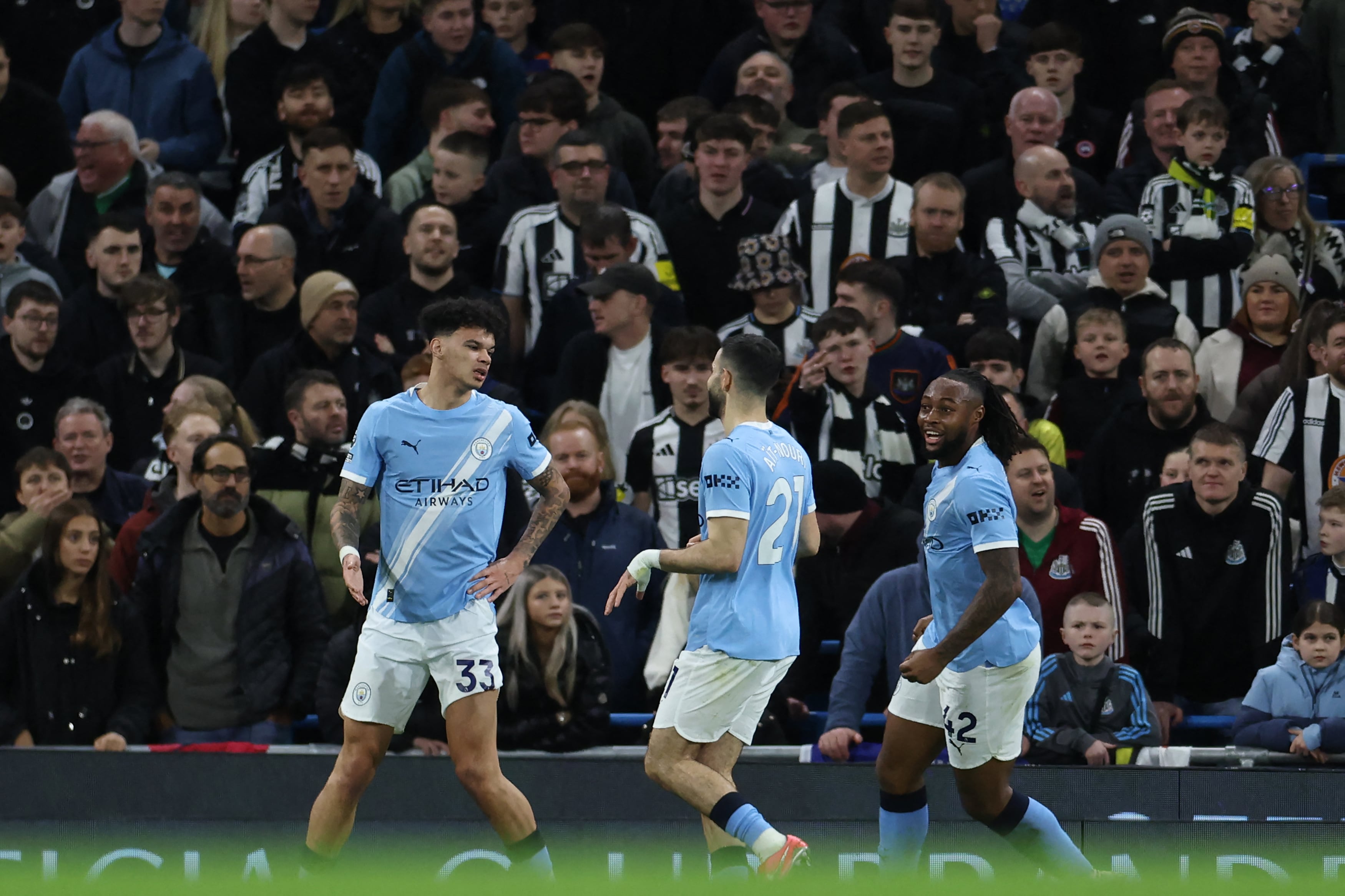 Giuliano Simeone celebra su gol durante el partido de la jornada 25 de LaLiga que Atlético de Madrid y RCD Espanyol
