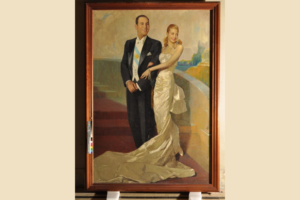 RETRATO DE PERON Y EVITA DE NUMA AYRINHAC