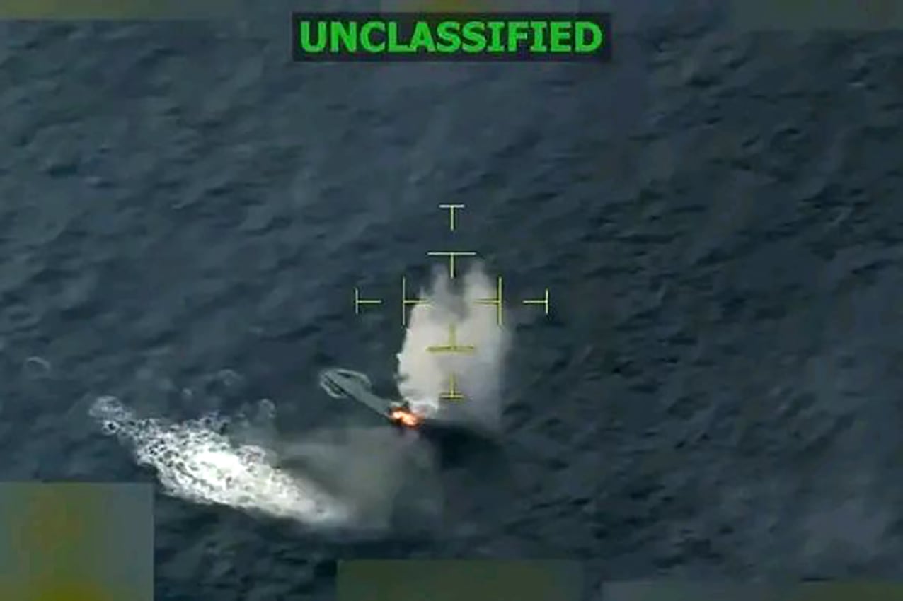 FOTO REDES SOCIALES
estados unidos ataque lancha narcotrafico oceano pacifico