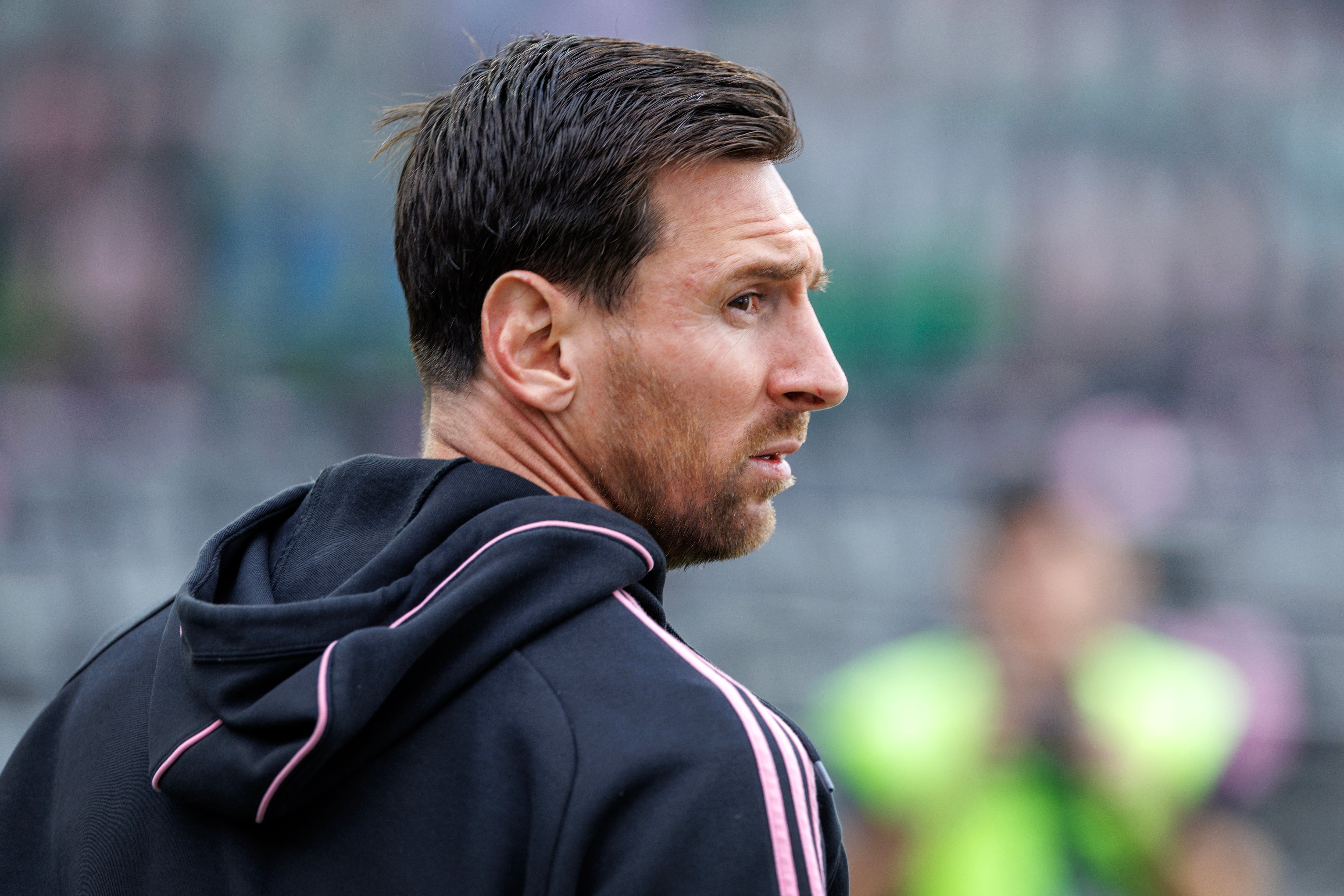 FORT LAUDERDALE (United States), 29/11/2025.- Inter Miami's Lionel Messi arrives to the stadium before the MLS Cup Eastern Conference Final match between Inter Miami and New York City FC, in Fort Lauderdale, Florida, USA, 29 November 2025. (Nueva York) EFE/EPA/Cristobal Herrera Ulashkevich