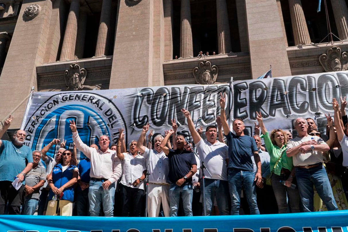 Acto CGT frente a tribunales, reforma laboral