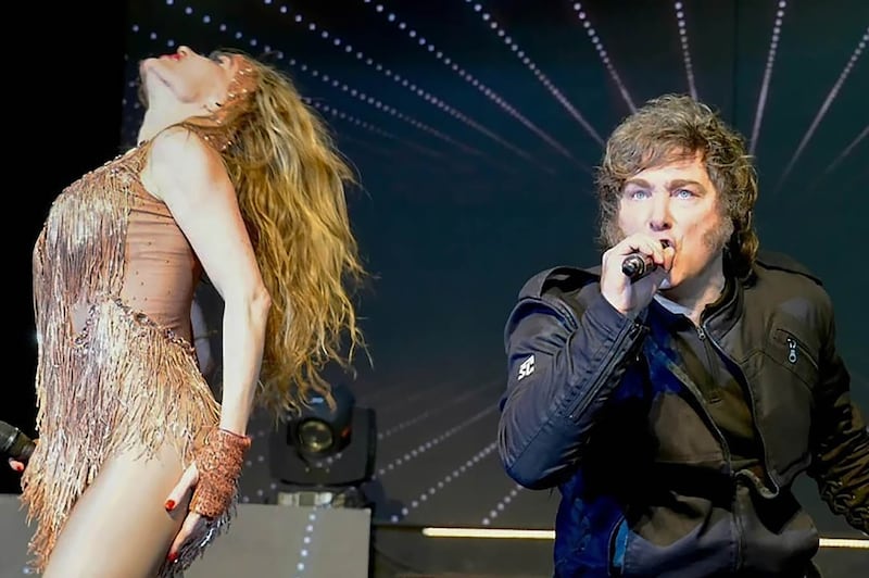 Milei y Fatima Florez en Mar del Plata