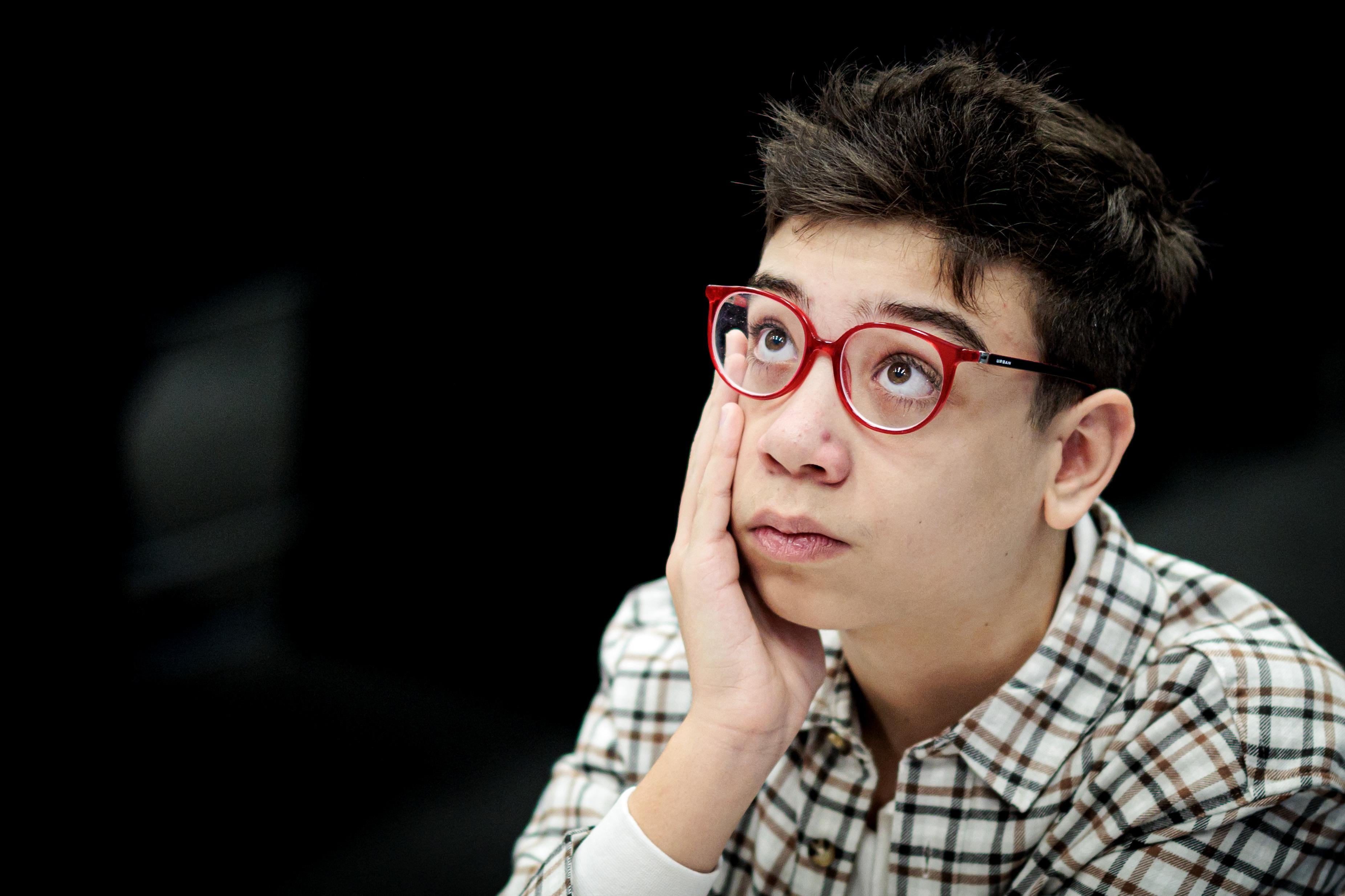 Wijk aan Zee (Netherlands), 21/01/2026.- Argentinian Faustino Oro during his match against Lu Miaoyi at the 88th Tata Steel Chess Tournament in Wijk aan Zee, the Netherlands, 21 January 2026. (Países Bajos; Holanda) EFE/EPA/RAMON VAN FLYMEN