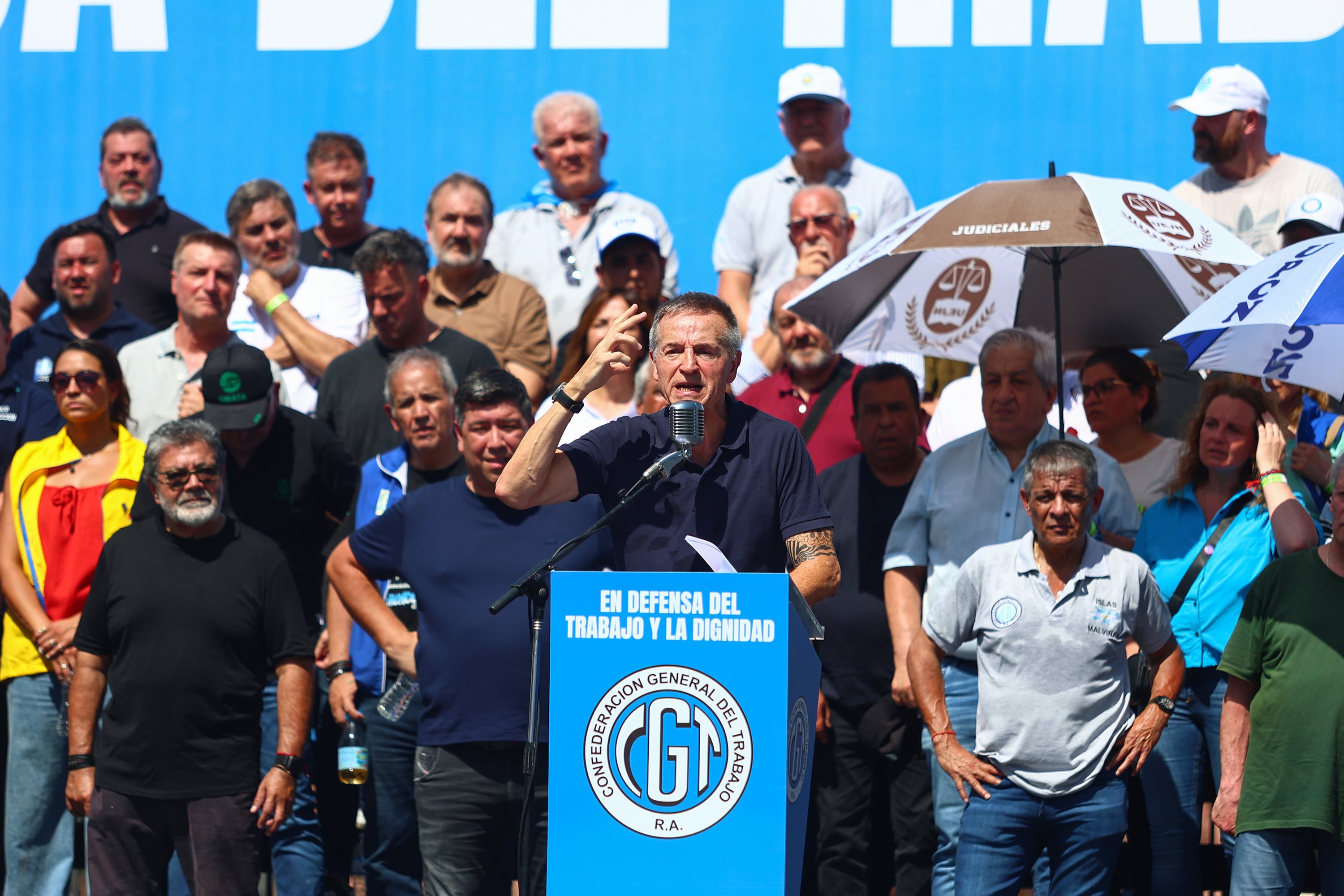 Acto de la CGT, habla Jorge Sola