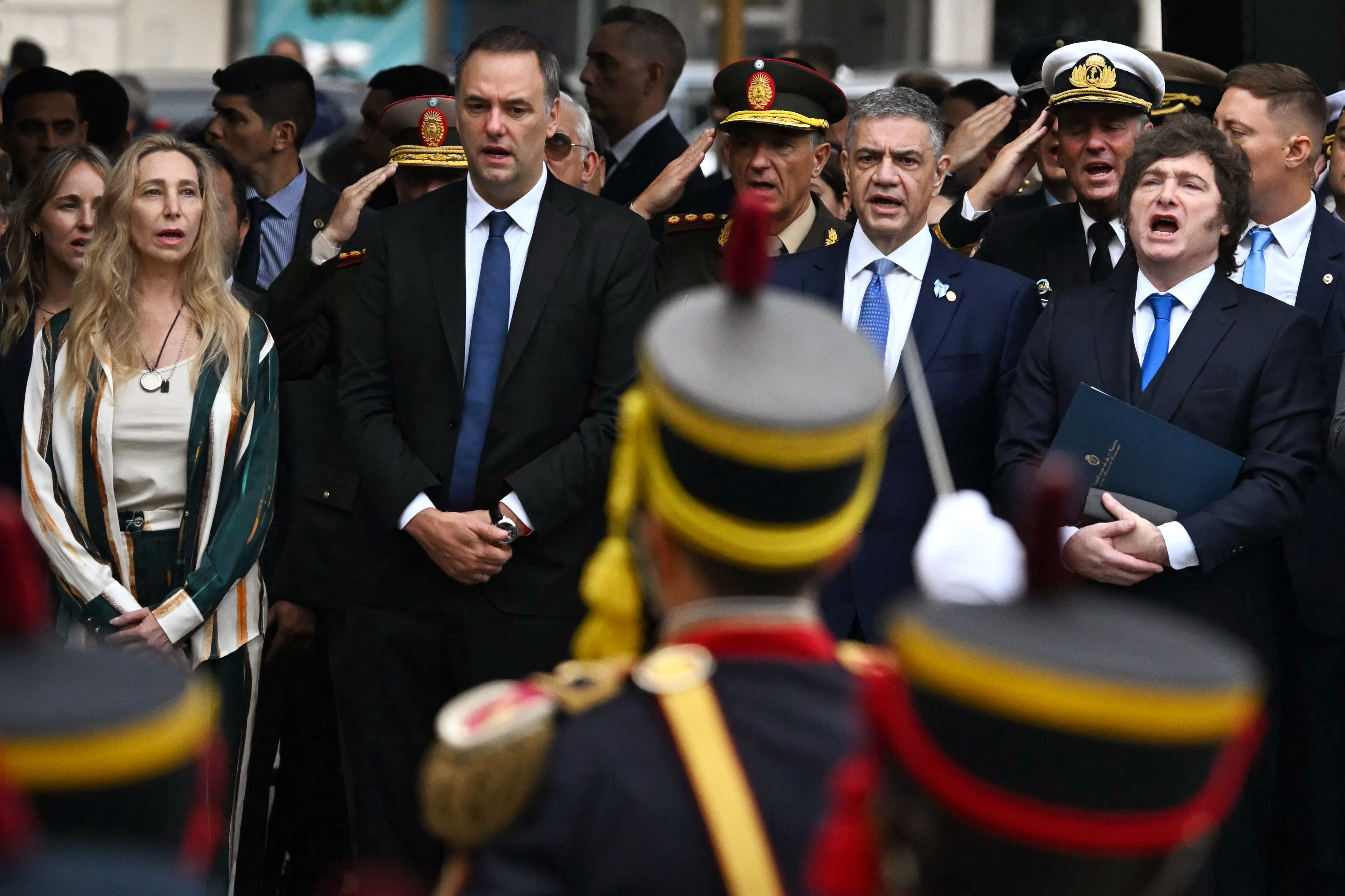 Karina Milei, Manuel Adorni,  Jorge Macri,  Javier Milei