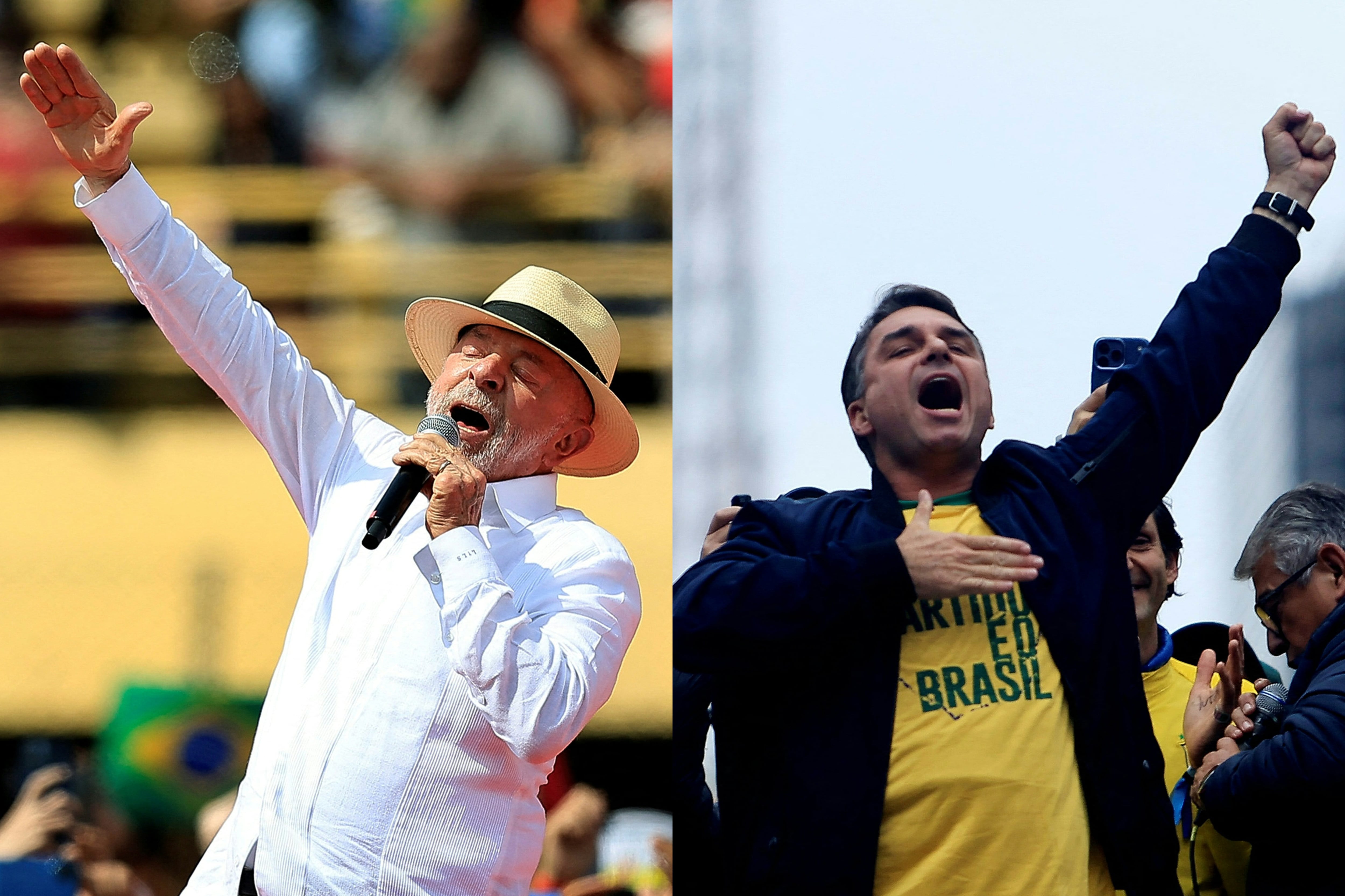 Luiz Inácio Lula da Silva y  Flavio Bolsonaro