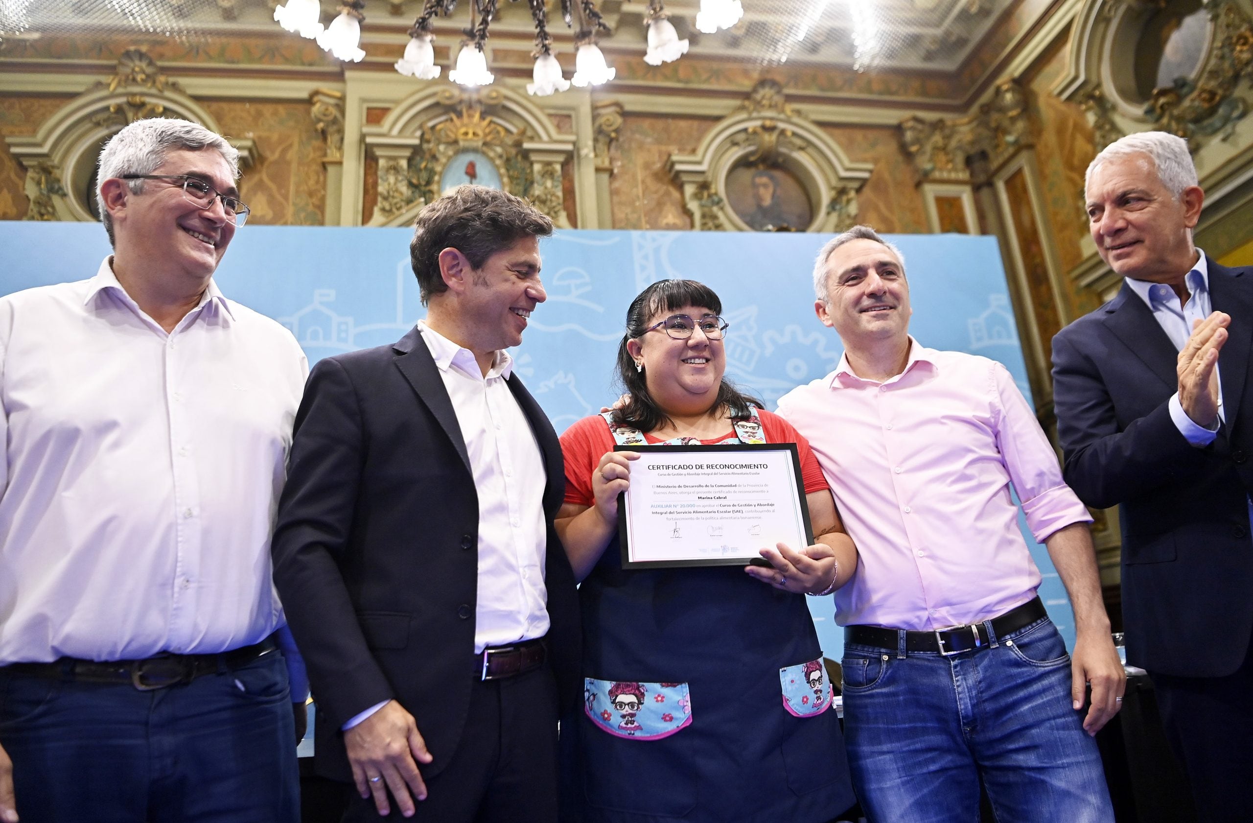 El gobernador de la provincia de Buenos Aires, Axel Kicillof, encabezó la presentación del 1° Recetario Bonaerense del Servicio Alimentario Escolar