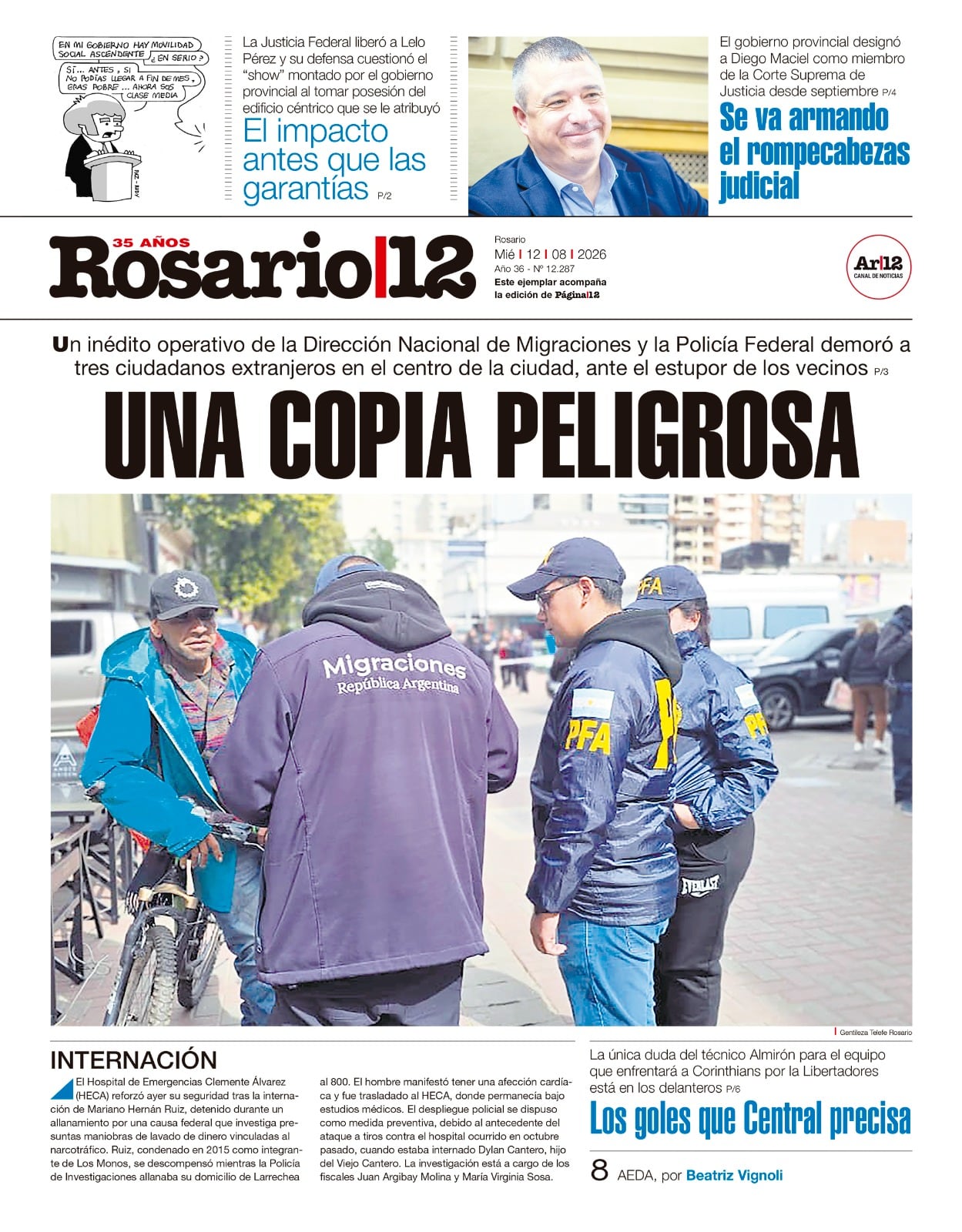Un inédito operativo de la Dirección Nacional de Migraciones y la Policía Federal demoró a tres ciudadanos extranjeros en el centro de la ciudad, ante el estupor de los vecino