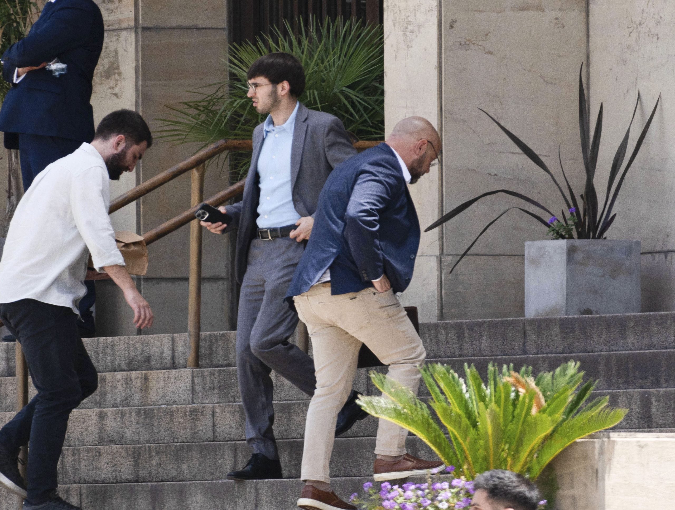 Spagnuolo entrando a tribunales de Comodoro Py