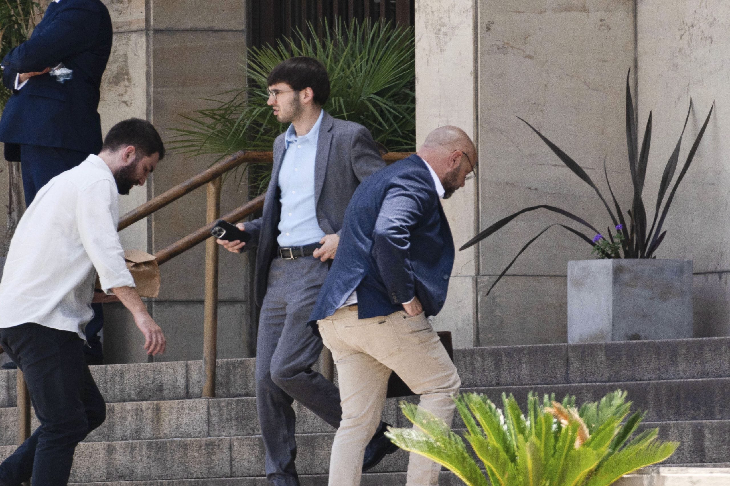 Spagnuolo entrando a tribunales de Comodoro Py