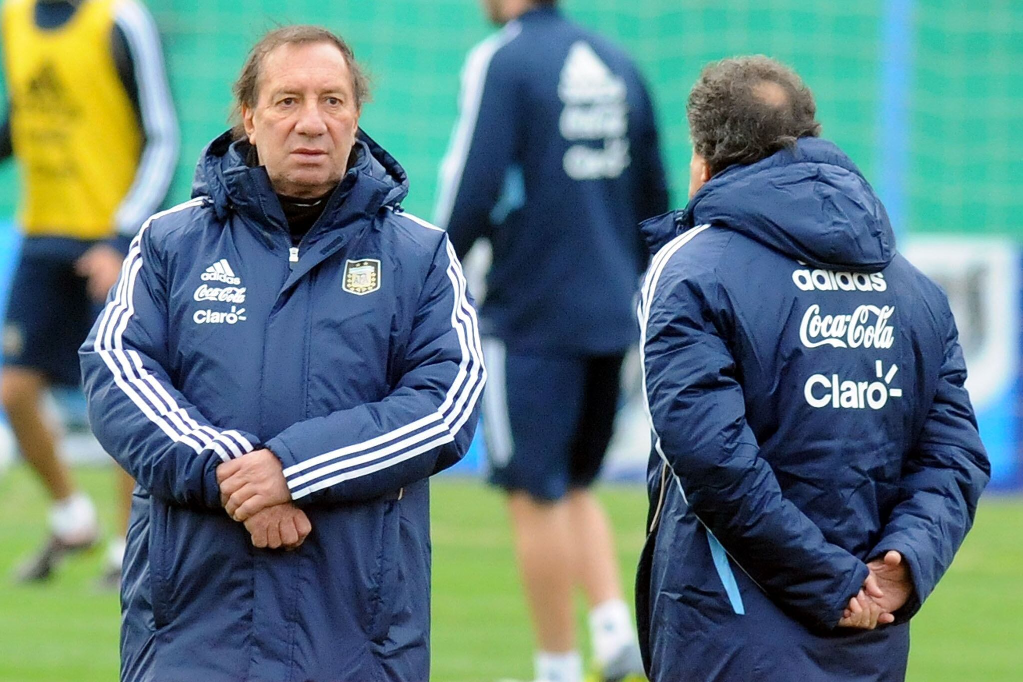 Bilardo cuando era coordinador de los seleccionados argentinos. 