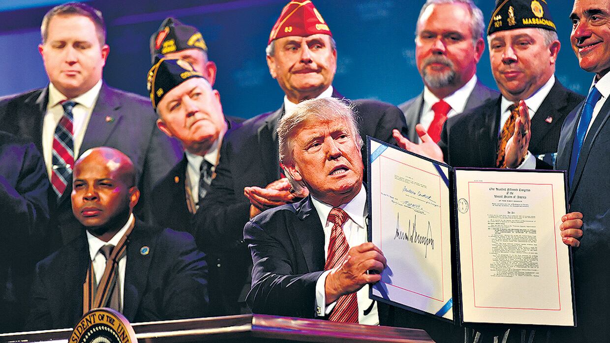 Trump habló frente a la convención de la Legión Americana, la mayor organización estadounidense de veteranos de guerra.