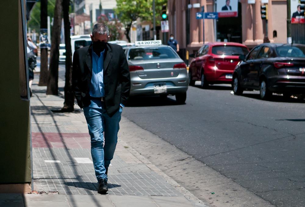 Juan Pablo Morales llegando al Juzgado Federal.