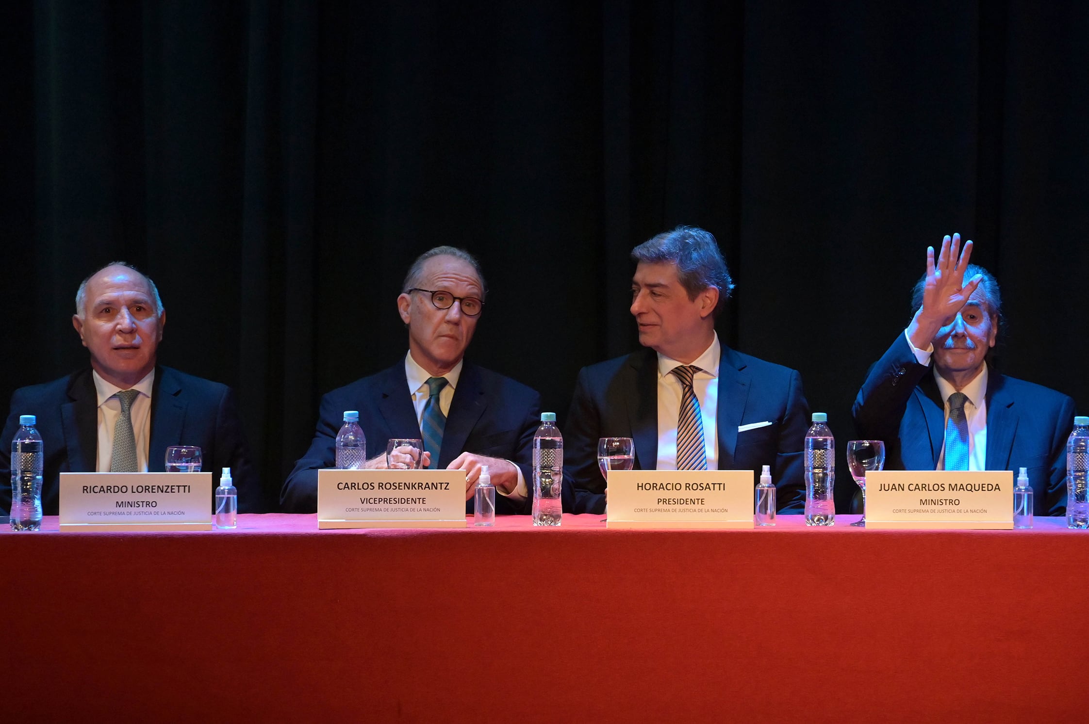 Ricardo Lorenzetti, Carlos Rosenkrantz, Horacio Rosatti y Juan Carlos Maqueda, los cuatro miembros de la Corte Suprema.