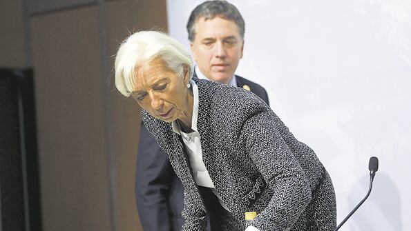 Christine Lagarde, titular del FMI, y Nicolás Dujovne, ministro de Hacienda, deberán renegociar.
