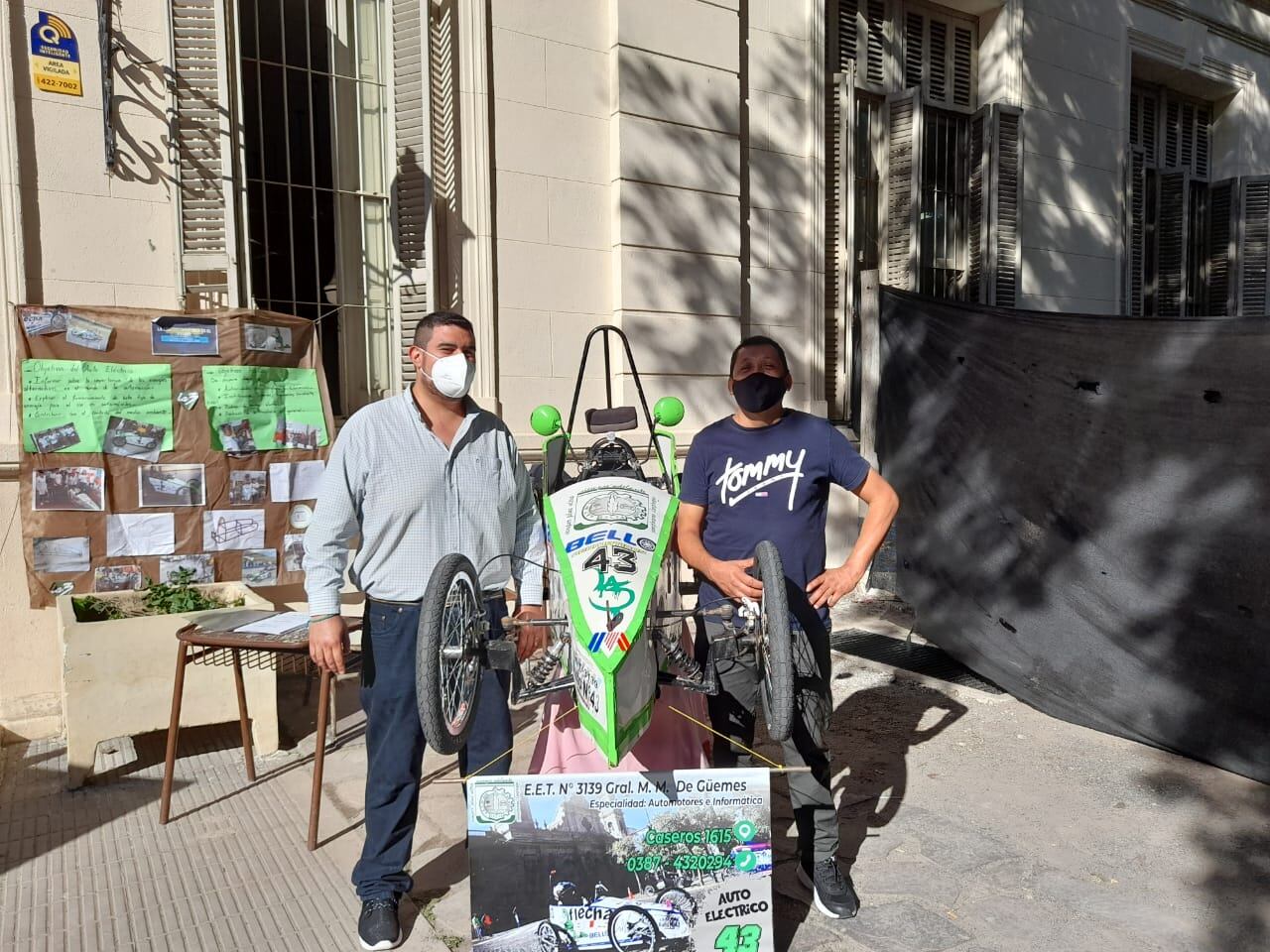 El auto eléctrico de la escuela técnica N° 3139.