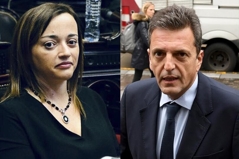 Cecilia Moreau, presidenta de la Comisión de Legislación General, Sergio Massa, presidente de la Cámara de Diputados.