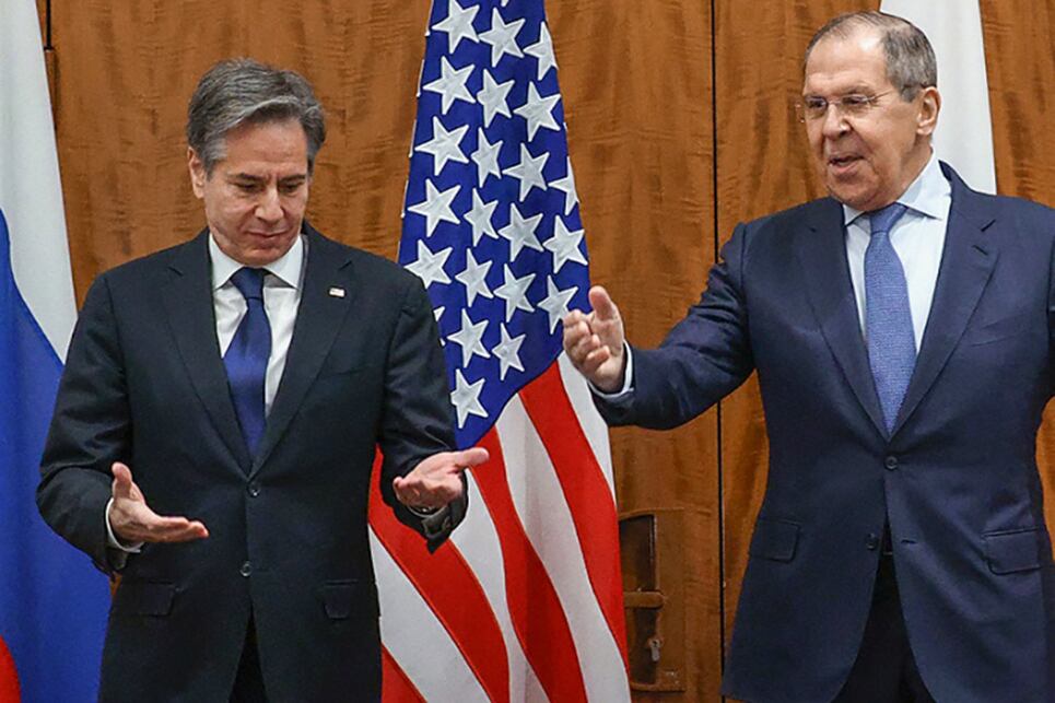 Blinken y Lavrov reunidos en Ginebra en enero de este año.
