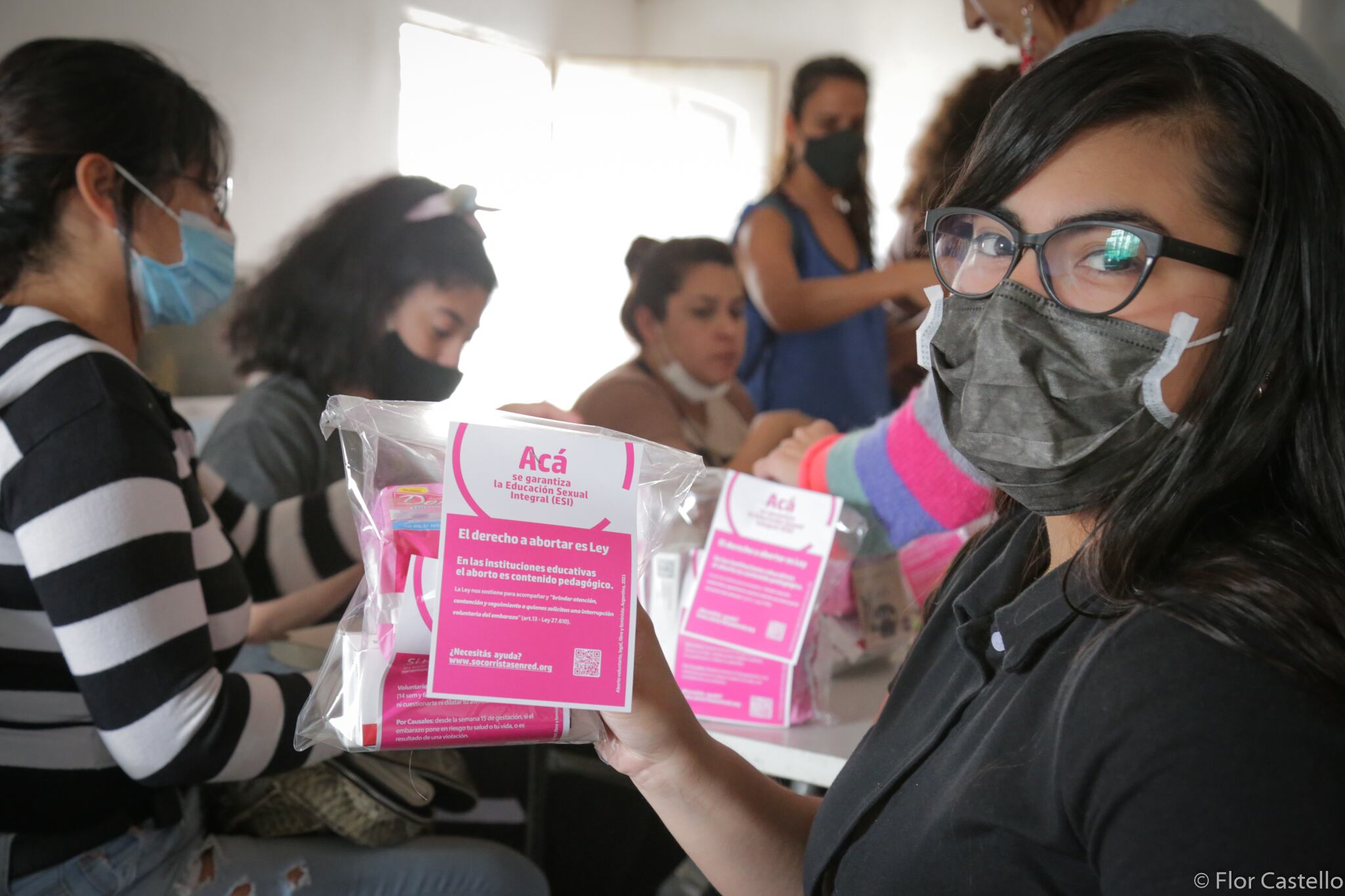 La Revuelta Gran Buenos Aires, una colectiva feminista que integra la red de socorristas y que siguen brindando información para el acceso al aborto.