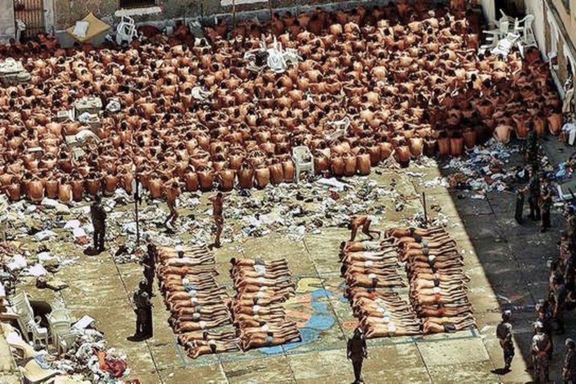 Vista aérea de la masacre de Carandiru.