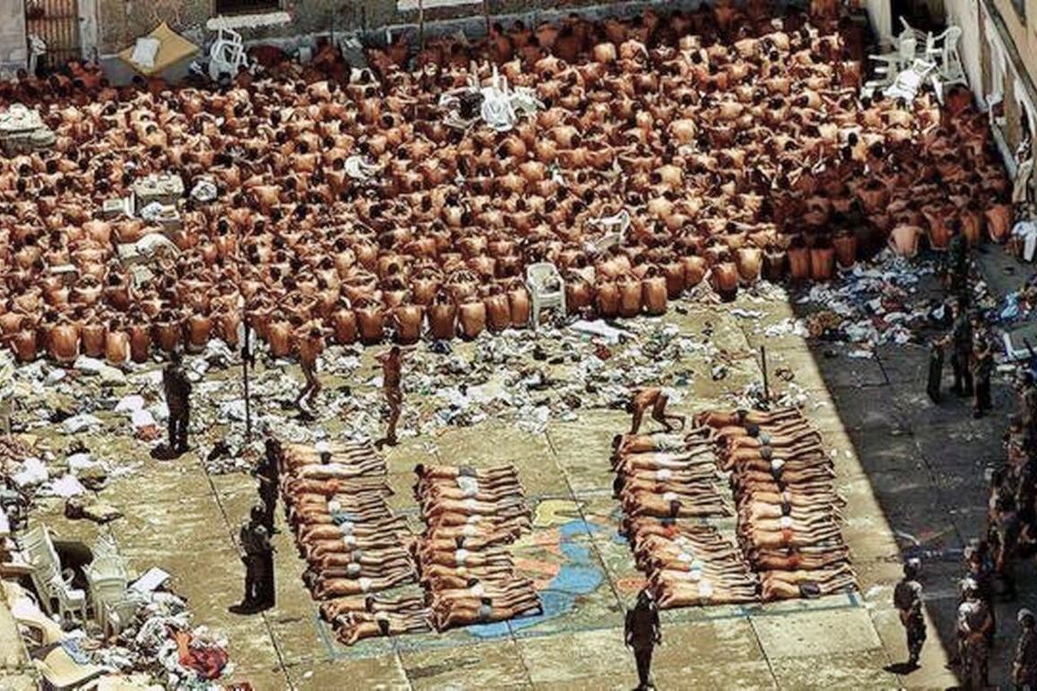 Vista aérea de la masacre de Carandiru.