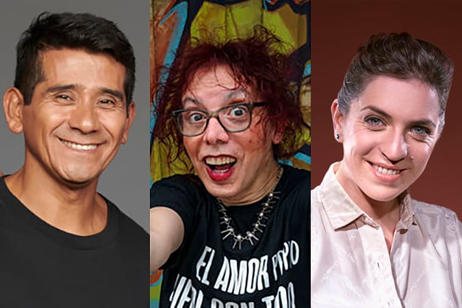 Osqui Guzmán, Mosquito Sancineto y Lucy Patané, participantes de la celebración del lunes