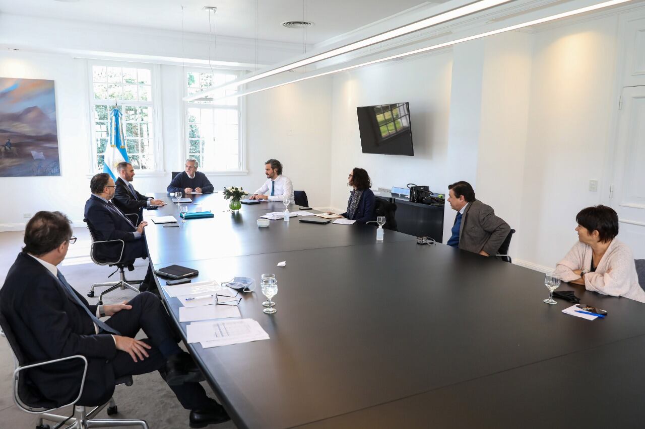 Reunión del gabinete económico en Olivos