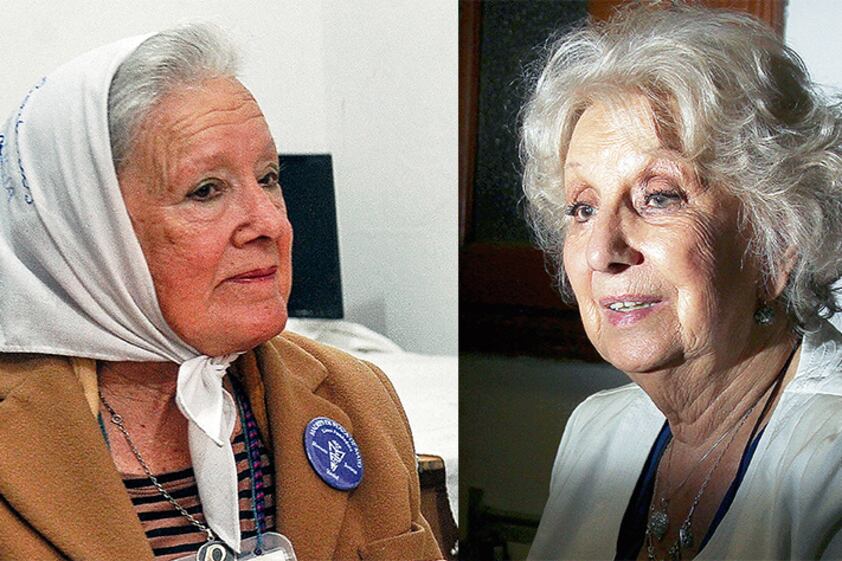 En contra del fallo: Nora Cortiñas y Estela Carlotto, de Madres y Abuelas de Plaza de Mayo.