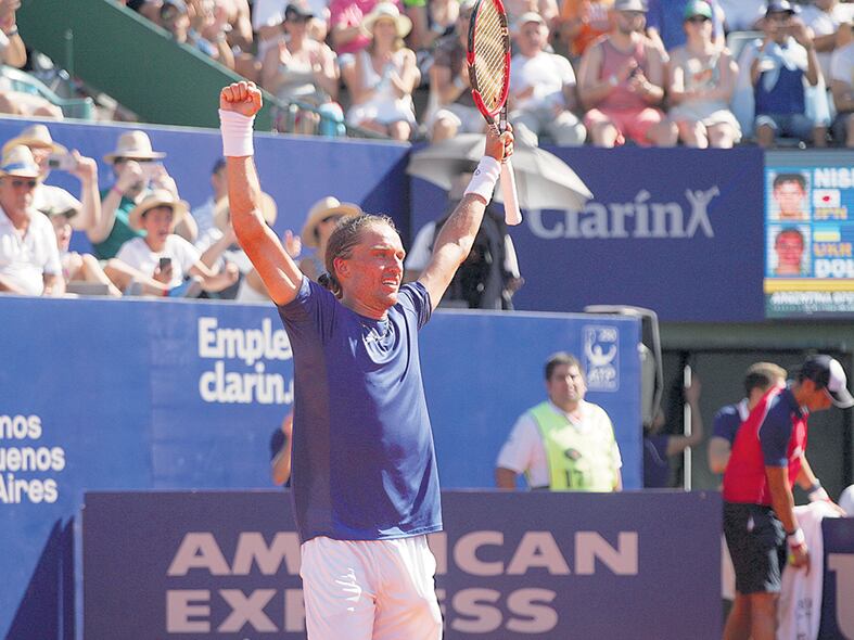 Dolgopolov festeja en el Buenos Aires Lawn Tennis. El ucraniano fue un justo ganador.
