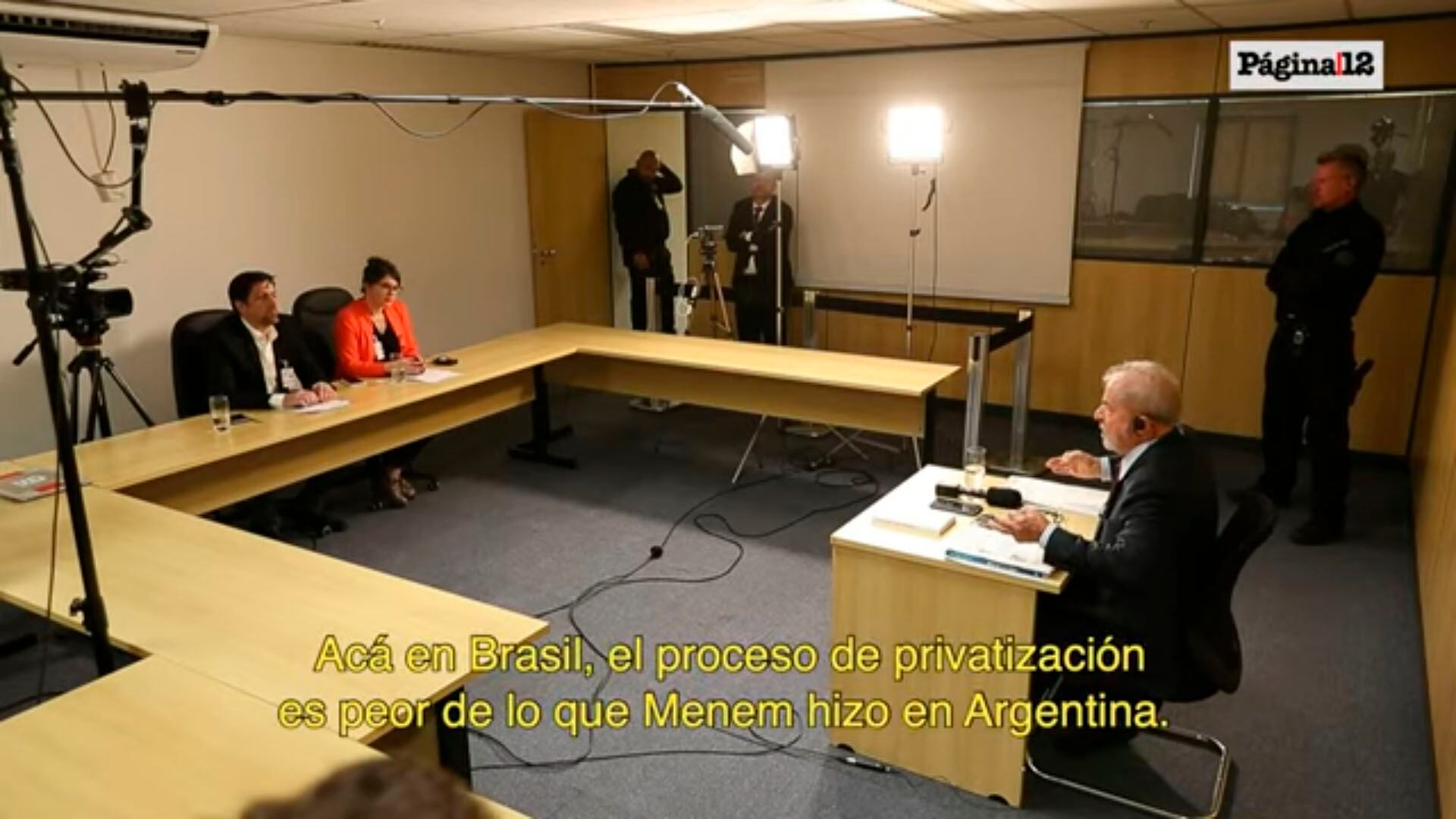 Lula durante la entrevista con Página/12, la primera que concede a un medio argentino.