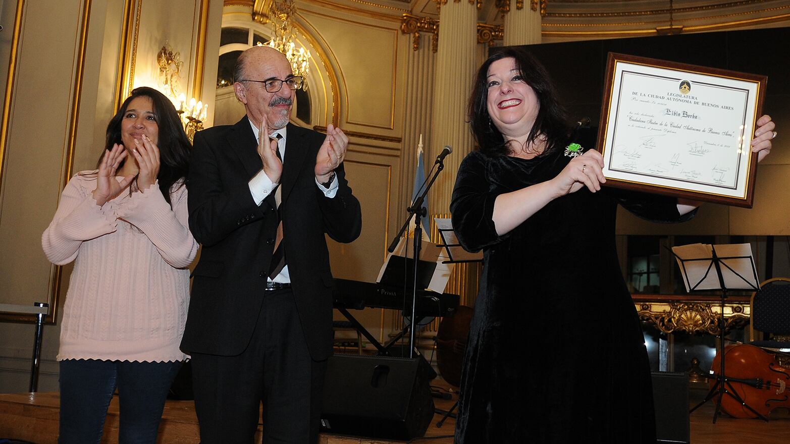 Borda junto a Carlos Tomada, uno de los impulsores de la distinción.