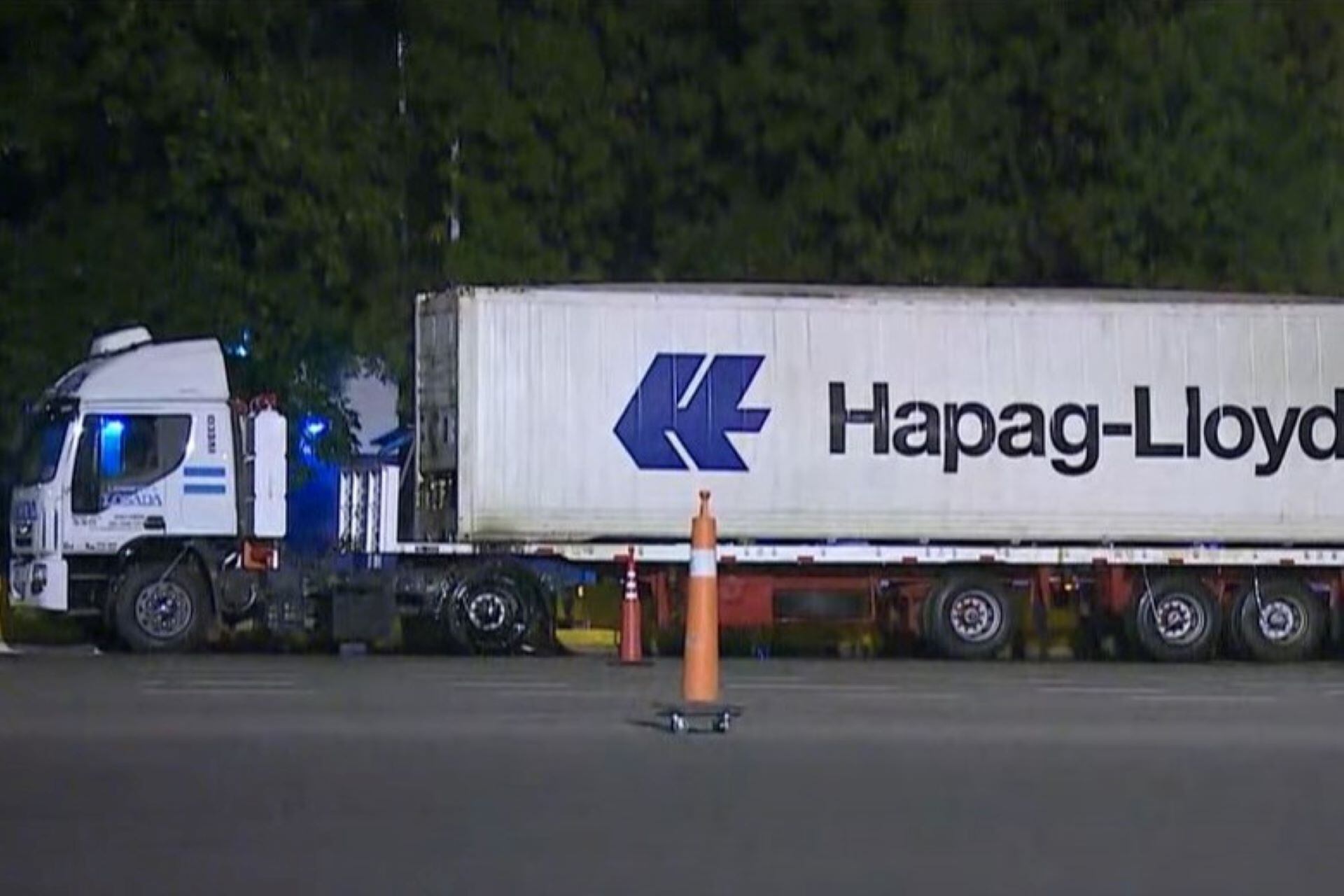 El camión que transportaba la sustancia química que provocó una nube tóxica en Ituzaingó. Imagen: captura de video