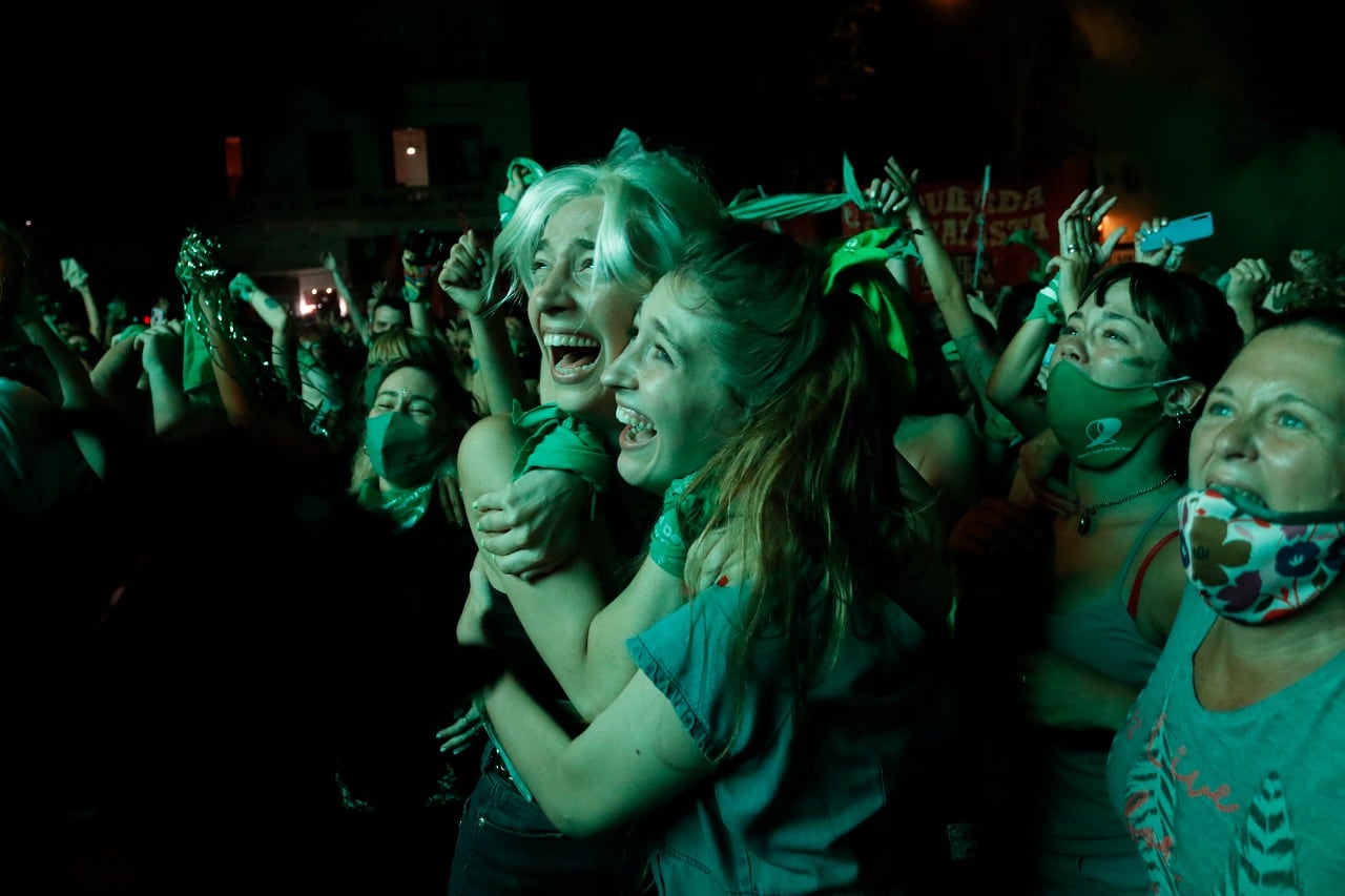 El festejo por el aborto legal.