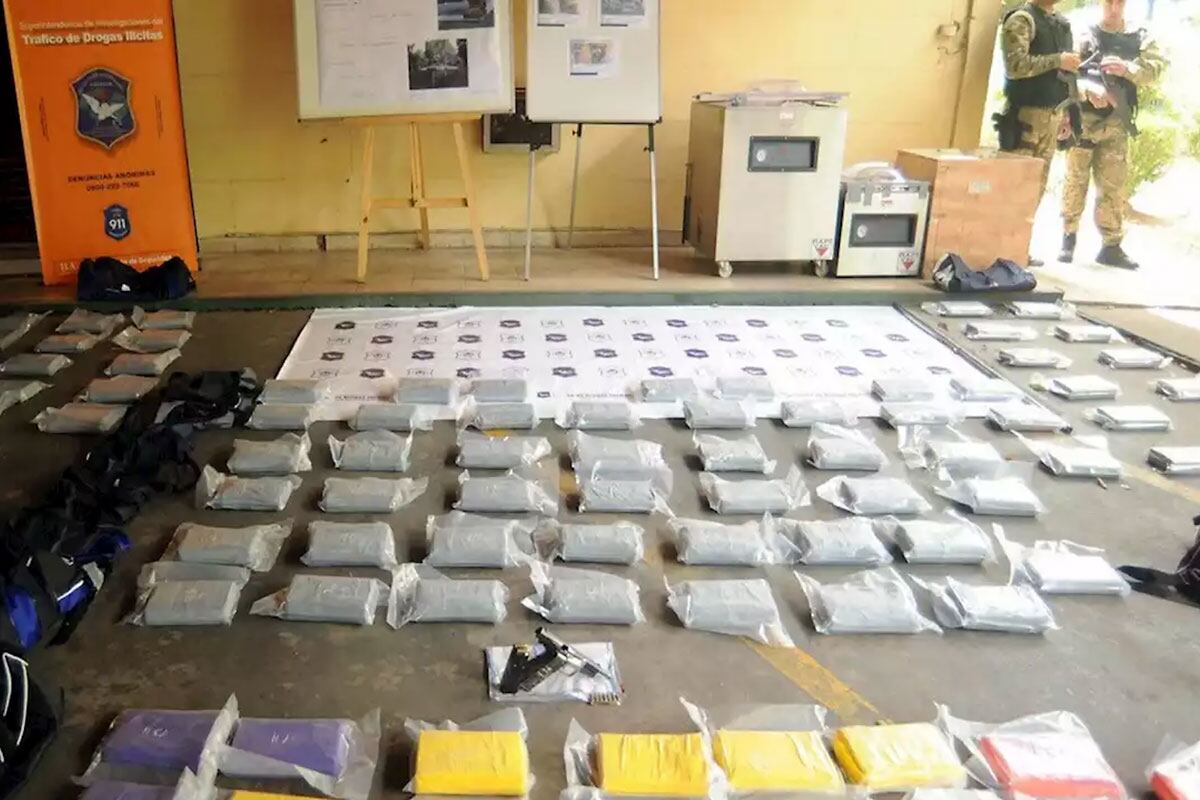 Parte de lo incautado en el operativo "Leones blancos".