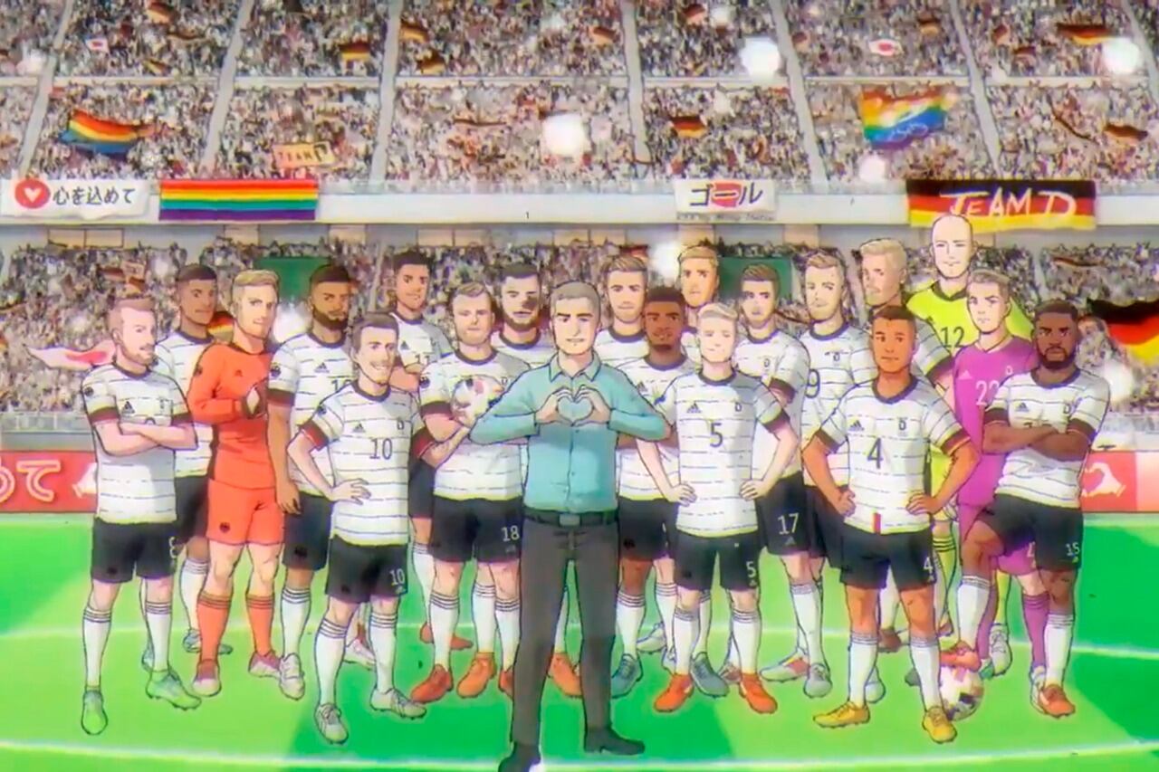 El plantel alemán para Tokio, como si fueran dibujitos animados