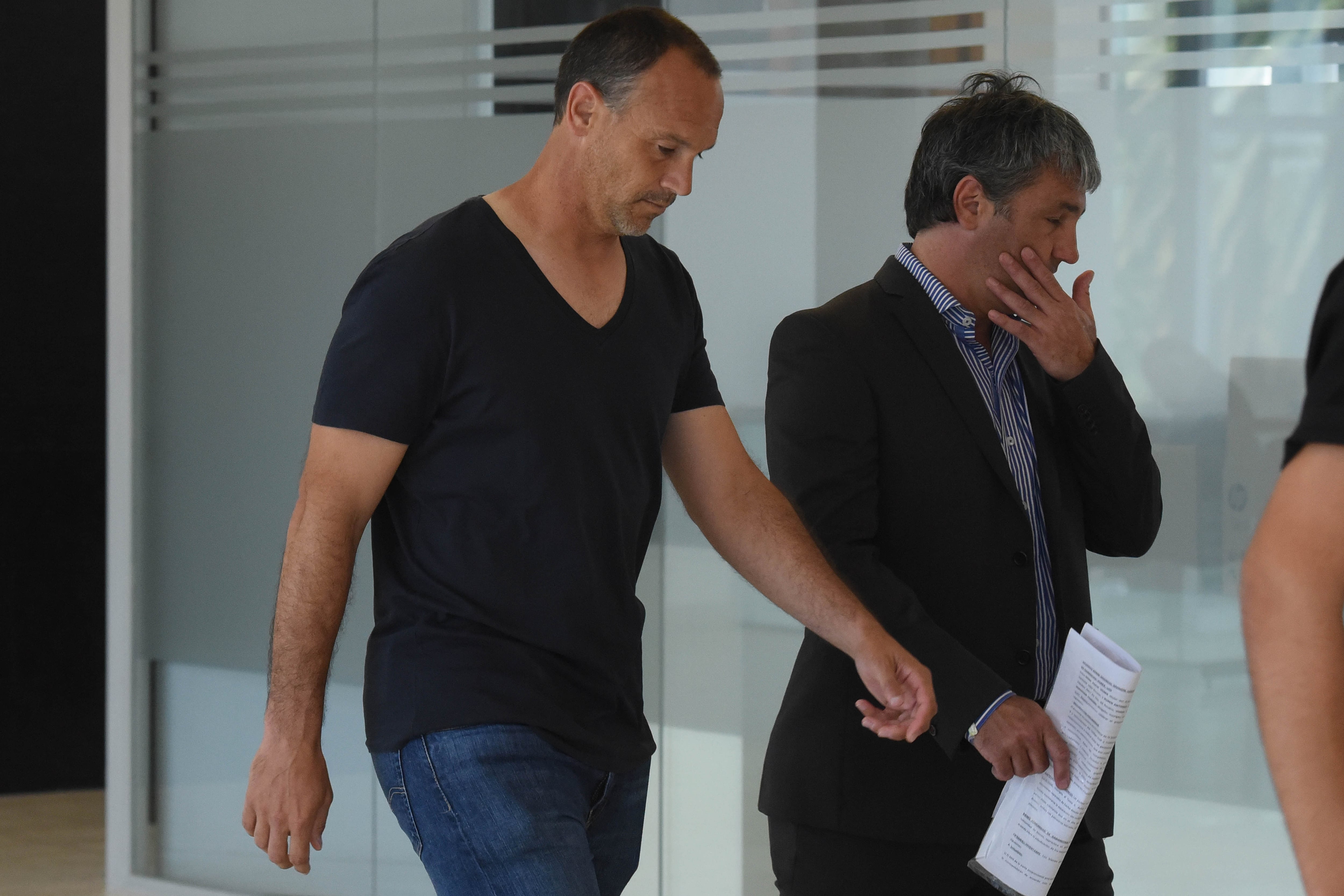 Matos ingresando a los tribunales rosarinos.