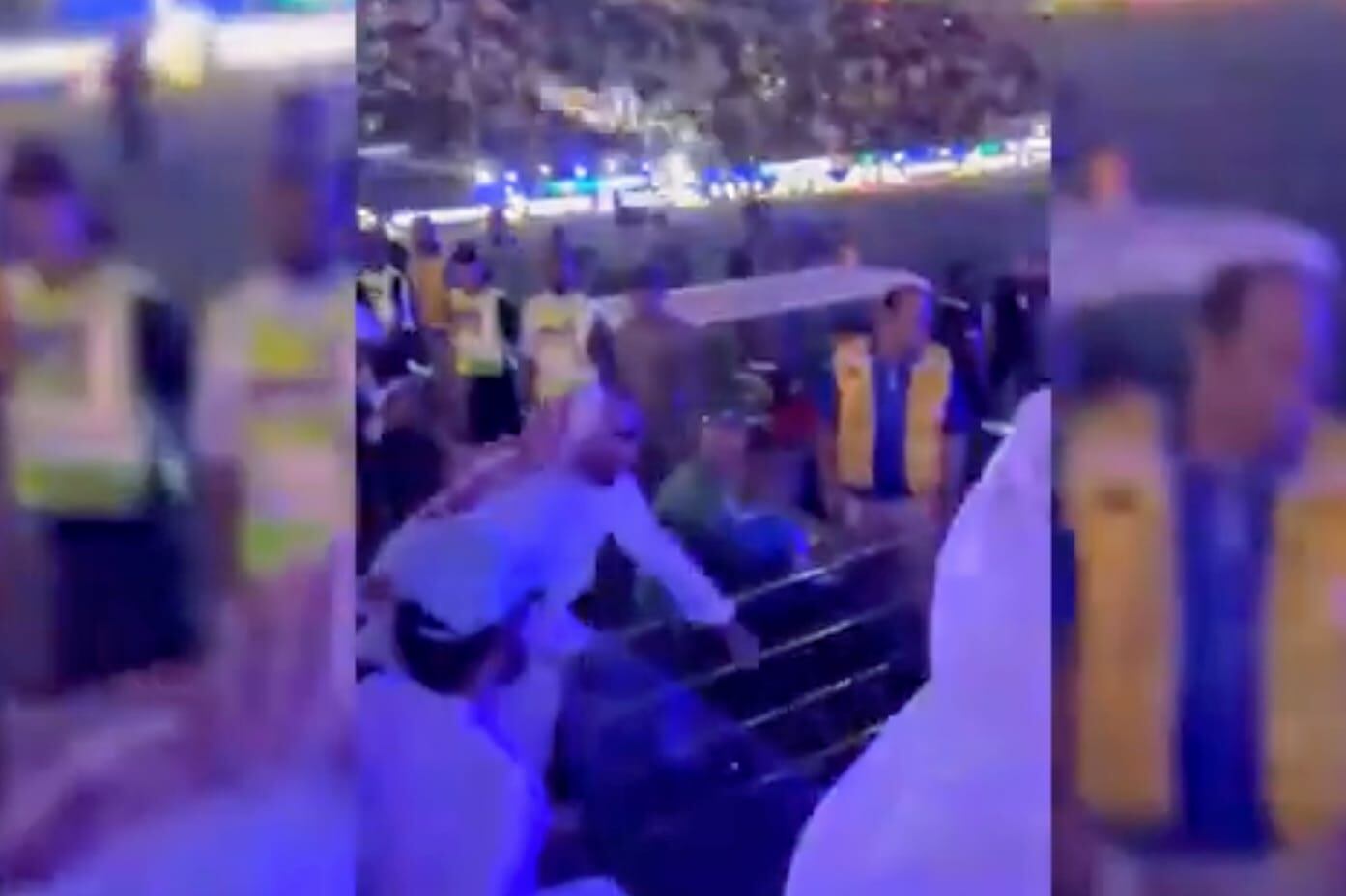 El momento en que el hincha saca el látigo. 