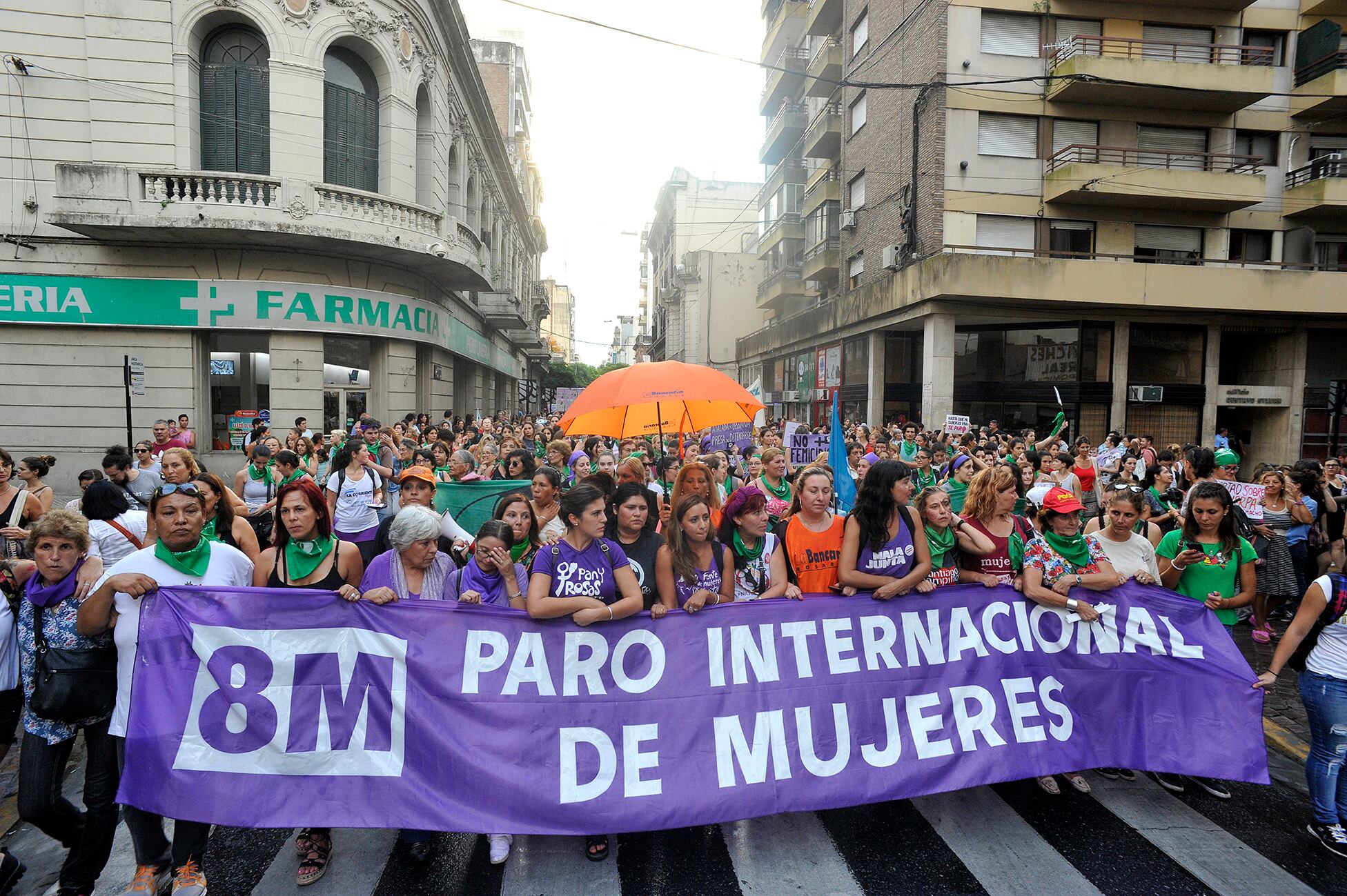 Como ocurrió en el primer Paro Internacional, en 2017, hoy Rosario se moviliza.