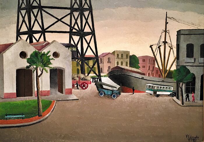 Paisaje de La Boca, de Víctor Cúnsolo; 1931; óleo sobre hardboard, 69,5 x 99,5 cm.